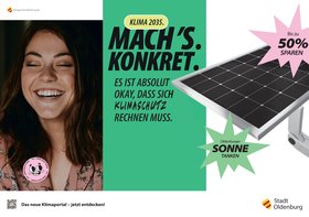 Die Kampagne „Klima. Mach’s. Konkret.“ für gewinnbringenden Klimaschutz und das städtische Klimaportal wurde für einen Marketing for Future Award nominiert. Grafik: Coool Agency Die Kampagne „Klima. Mach’s. Konkret.“ für gewinnbringenden Klimaschutz und das städtische Klimaportal wurde für einen Marketing for Future Award nominiert. Grafik: Coool Agency