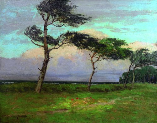 Paul Müller-Kaempff, Kiefern am Strand, Öl auf Leinwand, um 1910 © Stadtmuseum
