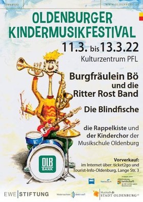 Plakat des 21. Oldenburger Kindermusikfestivals 2022. Foto: Blindfische