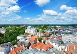 Blick auf Teile der Innenstadt und das Theater. Foto: Stadt Oldenburg