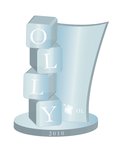 OLLY-Pokal mit vier übereinander stehenden Würfeln. Quelle: Stadt Oldenburg