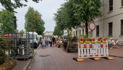 Sperrung vor dem Standesamt im Sommer 2024. Foto: Stadt Oldenburg