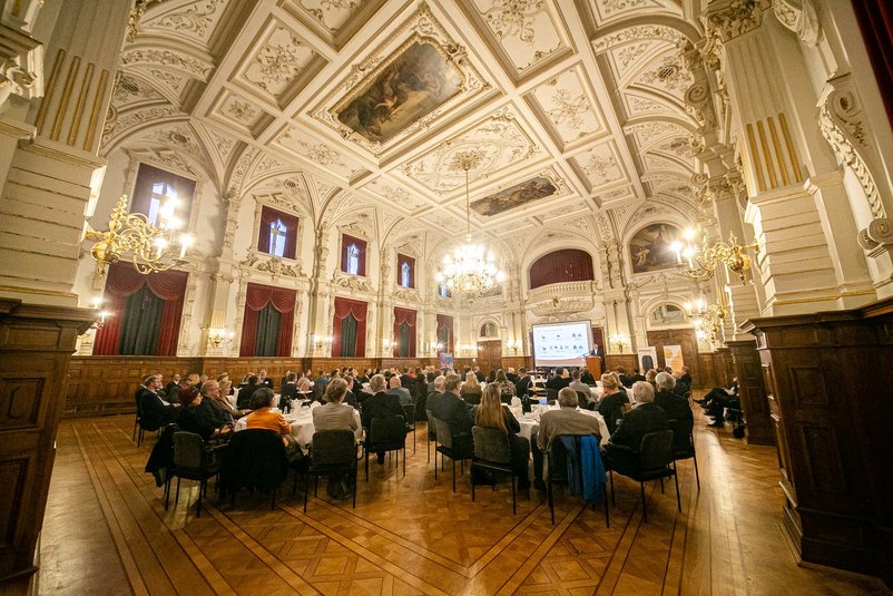 Teilnehmerinnen und Teilnehmer im Schlosssaal. Foto: LUKAS LEHMANN PHOTOGRAPHY