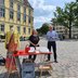 Vorschau: Nicole Lakner von Kaffee & Kleid und Bernd Tepe von type.Manufaktur bei der Wortspiel-Bühne. Foto: Stadt Oldenburg