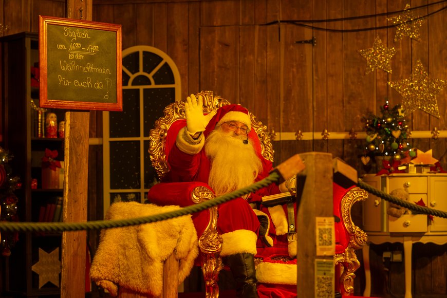 Der Weihnachtsmann auf dem Lamberti-Markt 2025. Foto: Sascha Stüber