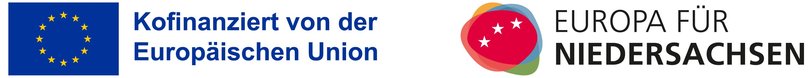 Logo: Europa für Niedersachsen – Kofinanziert von der Europäischen Union (EU). Logo: EU