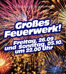 Plakat zu den Feuerwerken zum Kramermarkt 2025. Copyright: OSV
