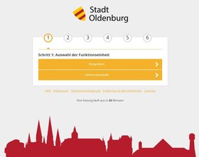 Das neue Online-Terminvergabesystem VOIS/TEVIS bringt für Bürgerinnen und Bürger spürbare Vorteile. Screenshot: Stadt Oldenburg Screenshot der Startseite des neuen Online-Terminvergabesystems VOIS/TEVIS. Screenshot: Stadt Oldenburg