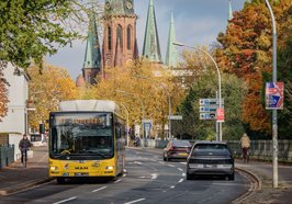 Verschiedene Verkehrsmittel in der Gartenstraße. Foto: Stadt Oldenburg