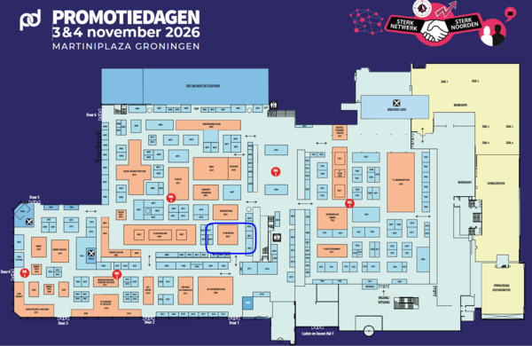 Übersicht: Messehallen der Promotiedagen mit allen Ständen/Standnummern. Quelle: Promotiedagen