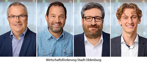 Die Mitarbeiter des Fachdienstes Projekt Fliegerhorst der Wirtschaftsförderung Stadt Oldenburg.