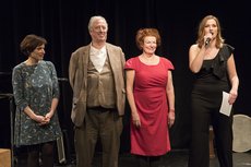 Organisationsteam Dagmar Thieß, Peter Gerd Jaruschewski, Beate Kuchs und Moderatorin Anja Muhle. Liesa Flemming