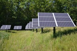 Module einer Freiflächenphotovoltaikanlage