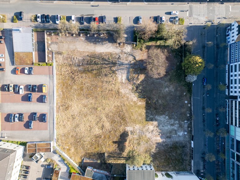 Die Brachfläche aus der Luft gesehen. Foto: Sascha Stüber