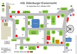 Kramermarktsplan 2025. Copyright: Stadt Oldenburg