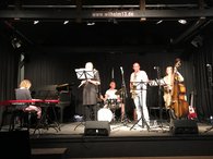 Erwachsene Musikerinnen und Musiker auf der Bühne