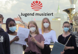 Teilnehmende des Bundeswettbewerbs Jugend musiziert aus Oldenburg 2021. Foto: Stadt Oldenburg
