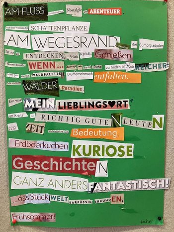 Textcollage. Foto: Literaturhaus Oldenburg