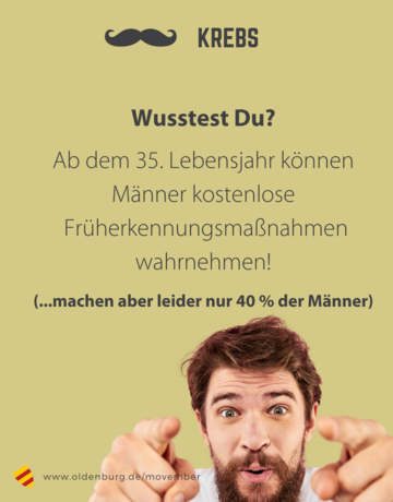 Informationen zu Krebsfrüherkennungsmaßnahmen. Bild: Stadt Oldenburg.