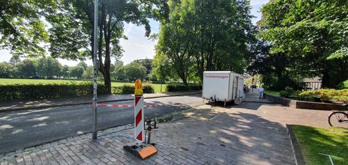 Toilettenwagen an der Dobbenwiese. Foto: Stadt Oldenburg