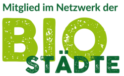 Logo Mitglied im Netzwerk der Bio-Städte: Grafik: Netzwerk der Bio-Städte