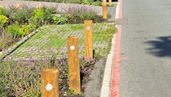 Ein Parkplatz am Quellenweg mit Rasengittersteinen ausgestattet. Foto: Stadt Oldenburg
