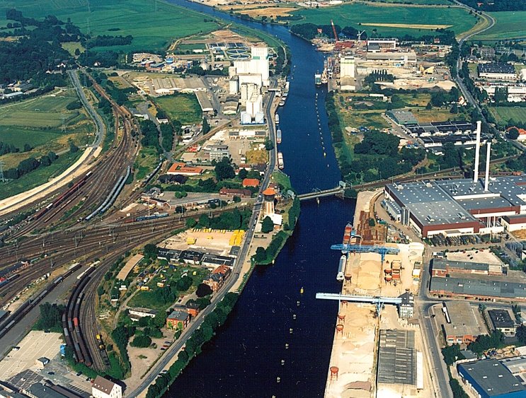 Luftbild vom Oldenburger Hafen. Foto: Jochen Klein, ol-luftbilder.de
