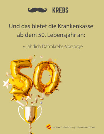 Informationen zu Krankenkassenleistungen ab 50. Bild: Stadt Oldenburg.