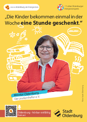 Postkarte zum Projekt: „Lesementoren“ Foto: Stadt Oldenburg Postkarte zum Projekt: „Lesementoren“ Foto: Stadt Oldenburg