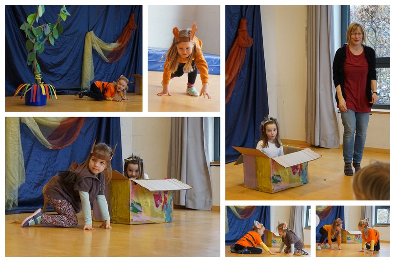 Collage von der Theaterstückaufführung. Foto: Stadt Oldenburg