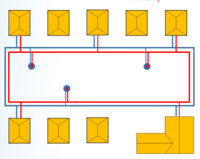 Kaltes Nahwärmenetz schematische Darstellung; Hochschule Mainz Prof. Giel