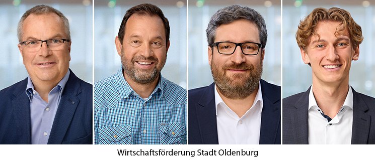 Die Mitarbeiter des Fachdienstes Projekt Fliegerhorst der Wirtschaftsförderung Stadt Oldenburg.