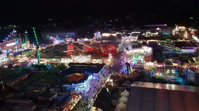 Blick aus dem Riesenrad über den Kramermarkt 2018. Foto: Stadt Oldenburg