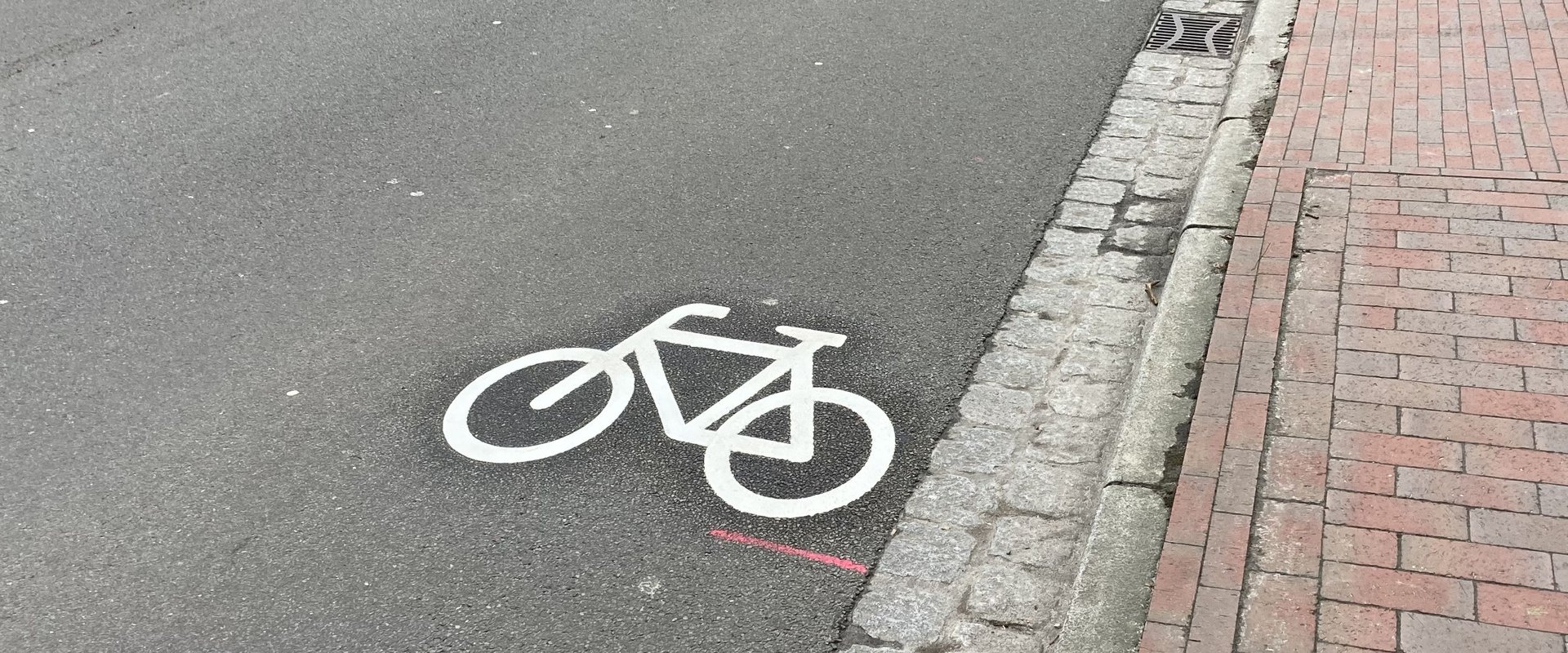 Fahrradpiktogramm auf der Fahrbahn. Foto: Stadt Oldenburg