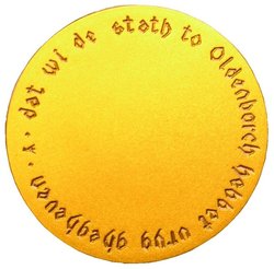 Rückseite der Stadtmedaille. Foto: Stadt Oldenburg