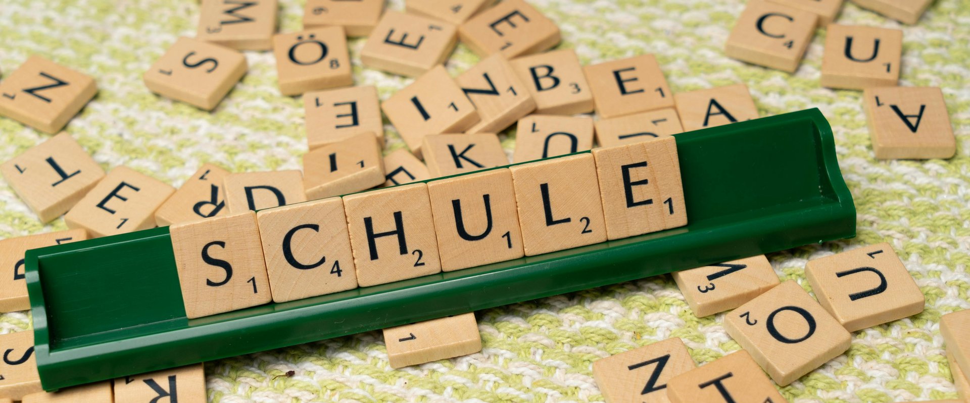 Buchstabensteinen die das Wort Schule bilden. Foto: Markus Winkler/Pexels