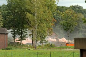 Funkturmsprengung auf dem Fliegerhorst im September 2018. Foto: Markus Hibbeler