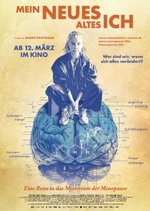 Filmplakat: Eine Frau sitzt auf einem Gehirn, umgeben von Symptombegriffen und chemischen Formeln. Grafik: Rise and Shine Cinema