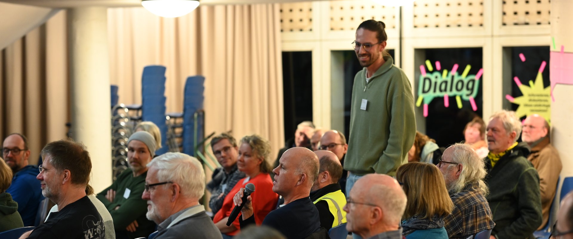 Dialog mit dem Publikum. Foto: Jörg Hemmen