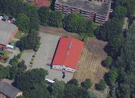 Luftbild mit dem Gebäude des yezidischen Forums. Foto: Stadt Oldenburg