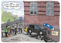 Cartoon zum Parkkonzept. Quelle: Hannes Mercker