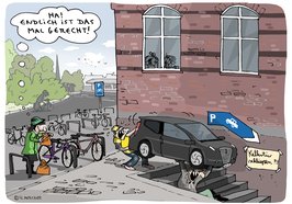 Cartoon zum Parkkonzept. Quelle: Hannes Mercker
