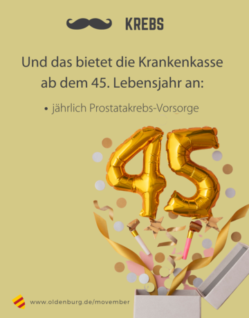Informationen zu Krankenkassenleistungen ab 45. Bild: Stadt Oldenburg.