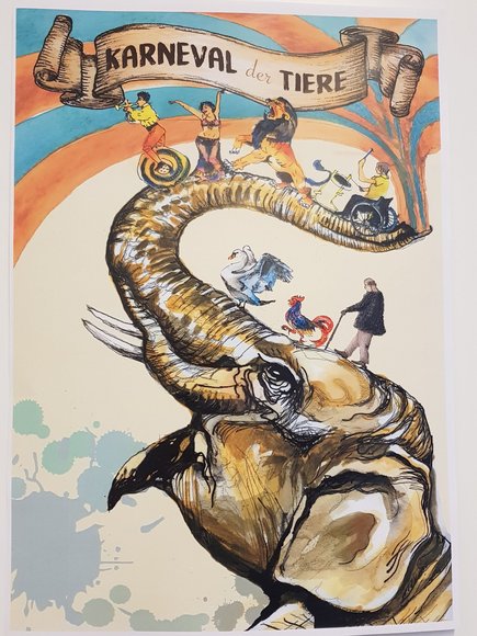 Der Sieger-Entwurf im Plakatwettbewerb zum „Karneval der Tiere". Grafik: Sharon Brink