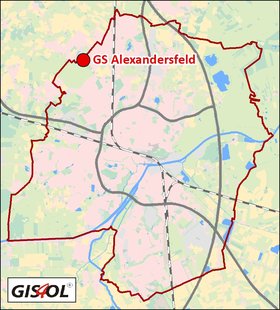 Lage der Grundschule Alexandersfeld. Klick führt zur Karte. Quelle: GIS4OL