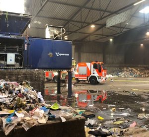 Feuerwehreinsatz in der Mechanischen Aufbereitungsanlage. Foto: Stadt Oldenburg