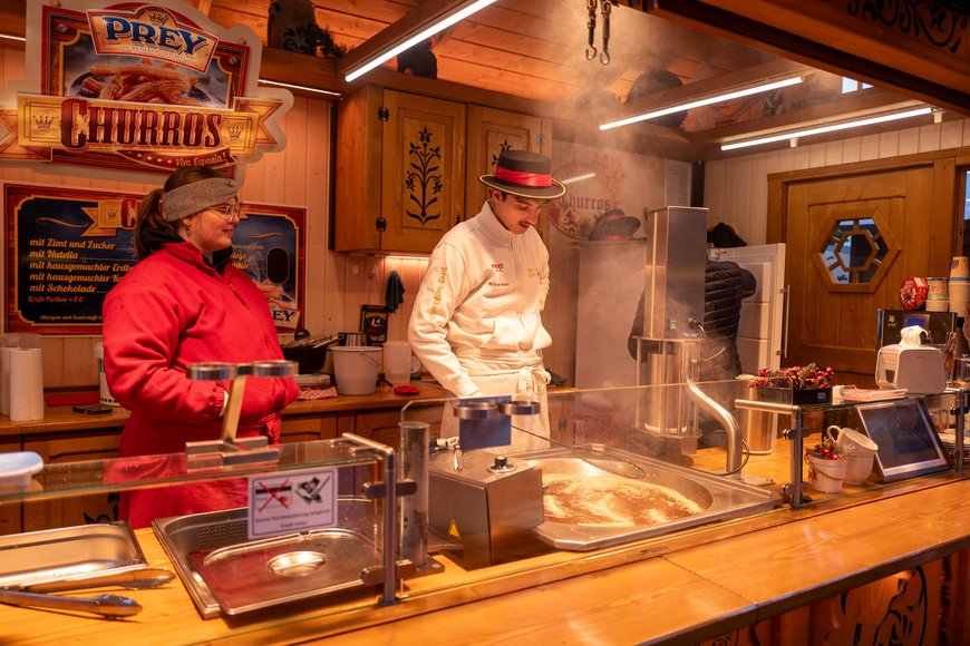 Sascha Stüber Churros auf dem Lamberti-Markt 2025. Foto: Sascha Stüber