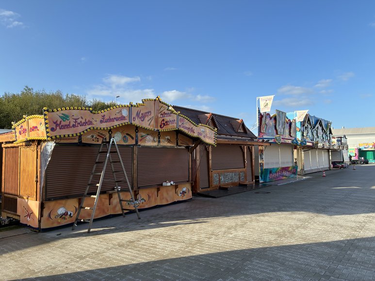 Blick in den Außenumlauf beim Aufbau am 24. September 2026. Foto: Stadt Oldenburg
