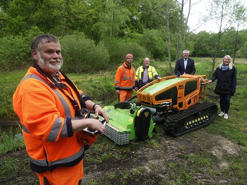 Rüdiger Schumacher (Fernbedienung), Andre Stellmann, Oliver Gras, Bernd Müller und Annette Meyers. Foto: Sascha Stüber