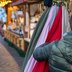 Vorschau: Ein Stand mit Tüchern auf dem Lamberti-Markt 2022. Foto: Sascha Stüber